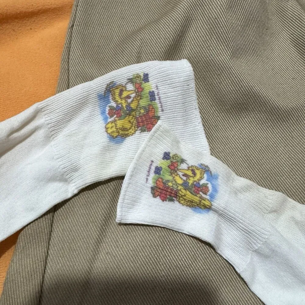 Vintage Sesame Street Bundle Bert Overalls Big Bird One Piece Socks 70s 80s